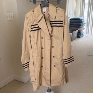 Cabi Runway Trench - Beige Trench Coat with Black Stripes